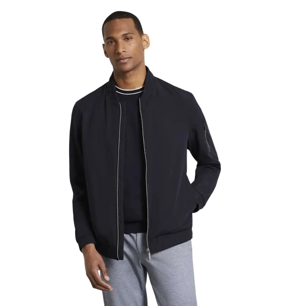 BUGATTI College Collar Light Weight Navy Blouson Jacket | Menswear Online