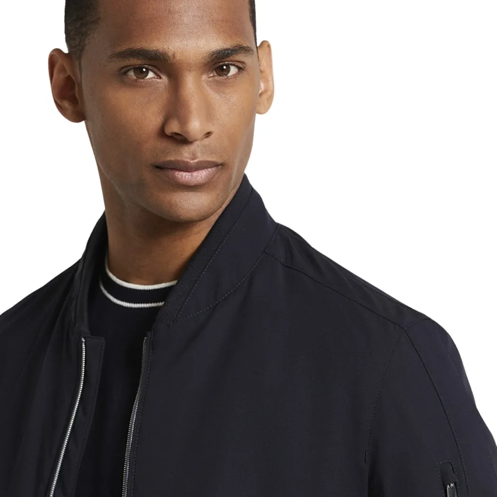 BUGATTI College Collar Light Weight Navy Blouson Jacket | Menswear Online