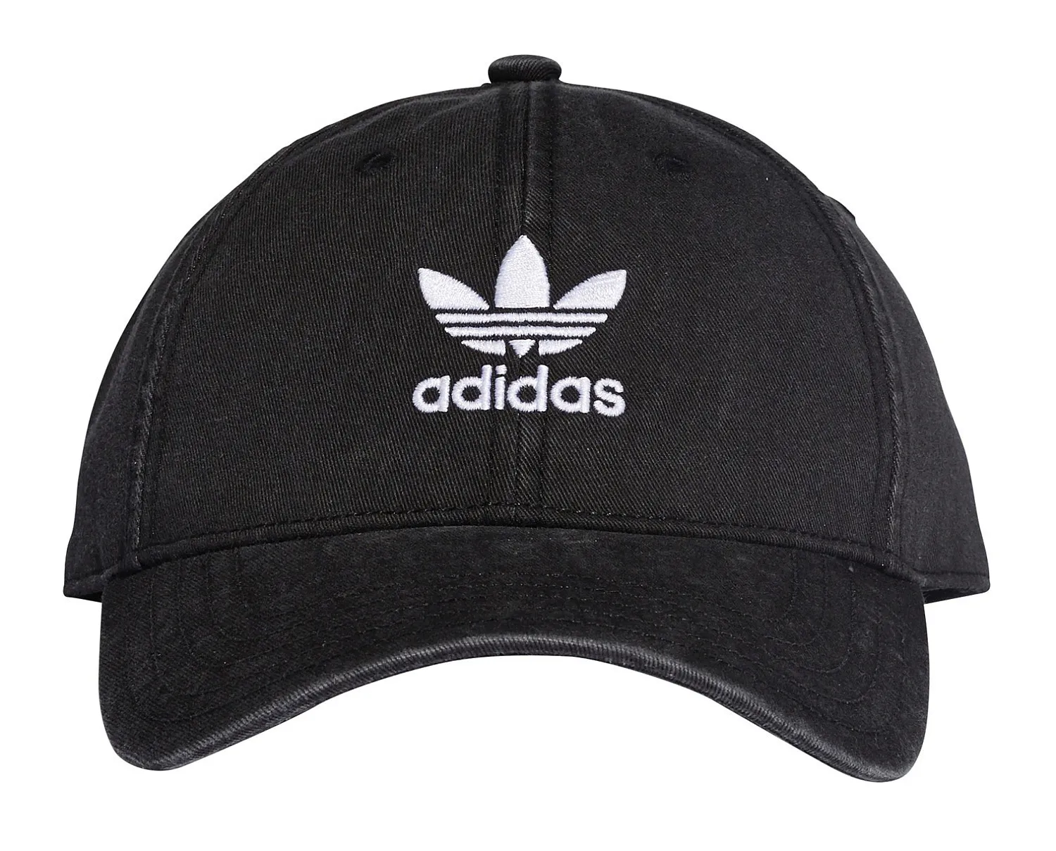 cap adidas Originals Washed Adicolor Baseball - Black/White - unisex junior