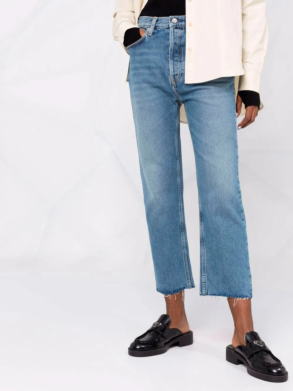 Capri straight jeans