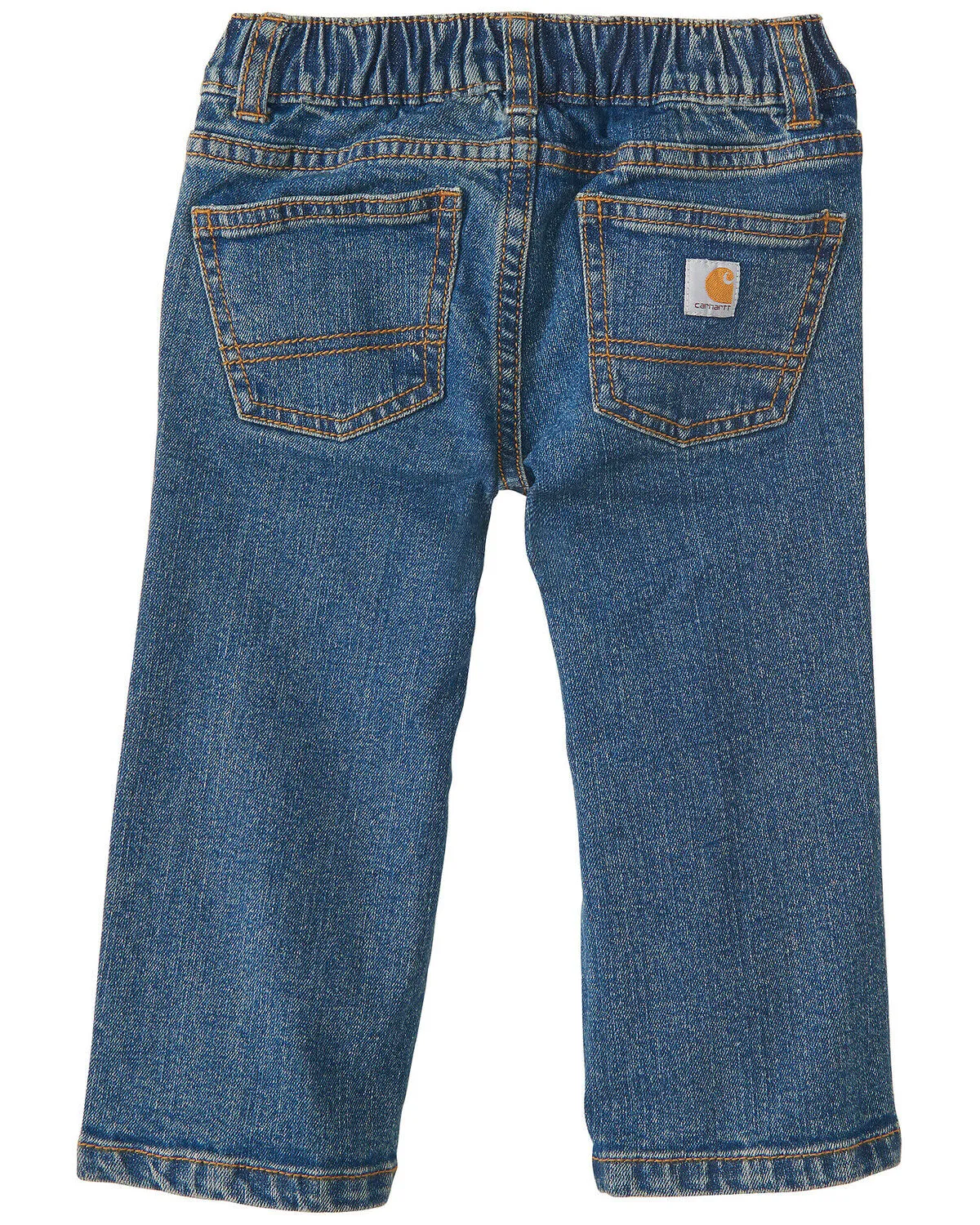 Carhartt Toddler Boys' Medium Wash Rib Waist Stretch Regular Fit Jeans