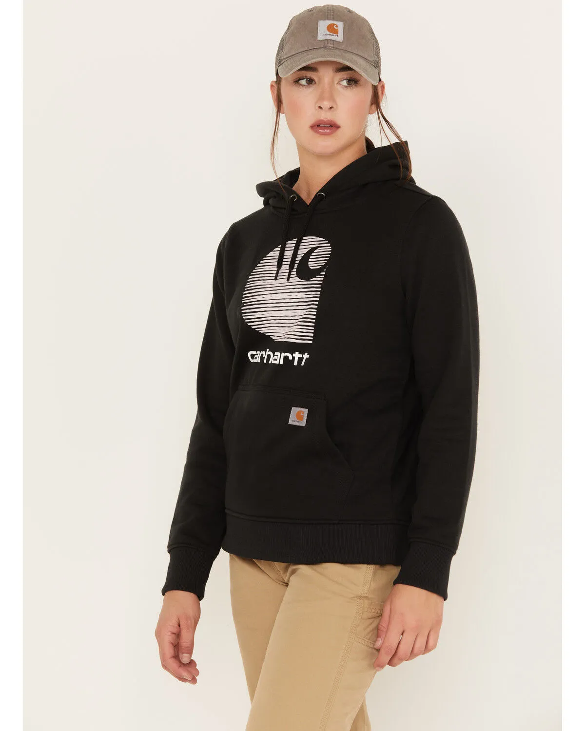 Carhartt Women's Rain Defender Relaxed Fit Midweight Logo Graphic Hoodie