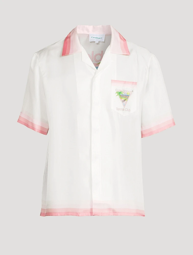 CASABLANCA Tennis Club Icon Silk Shirt