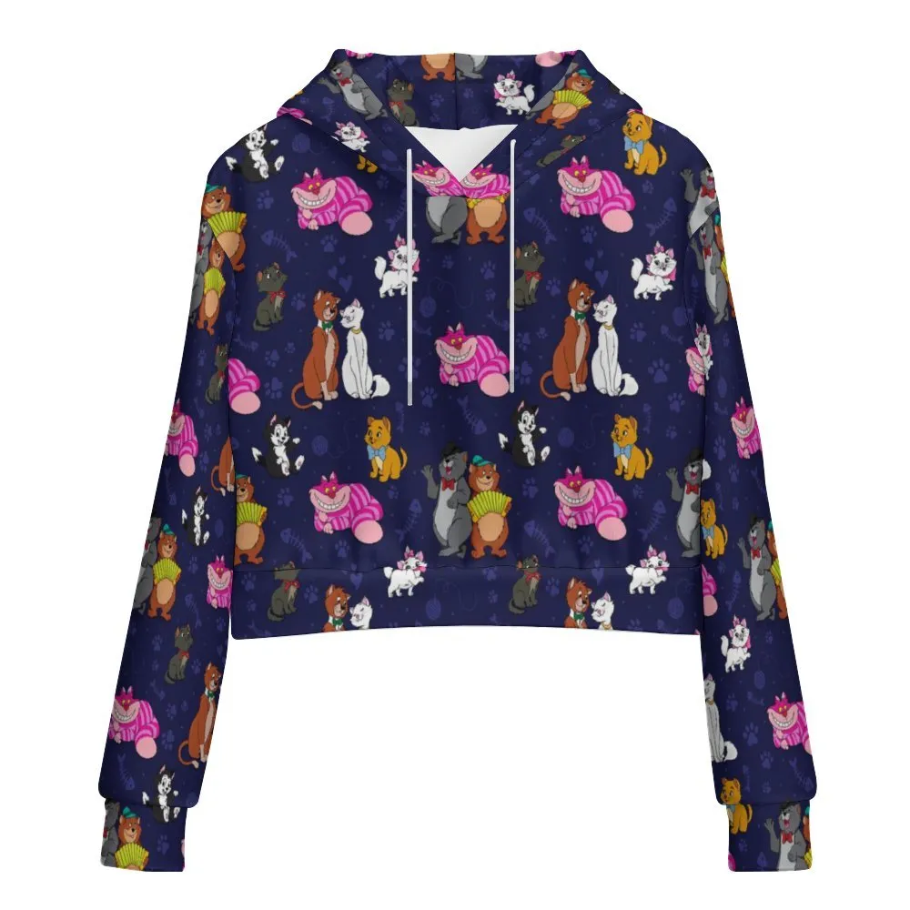 Cat Favorites Women's Cropped Hoodie