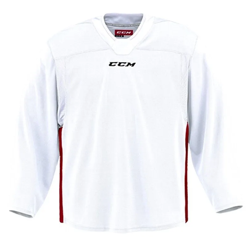 CCM Quicklite 60000 White/Red Custom Practice Hockey Jersey