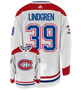 Charlie Lindgren Montreal Canadiens Adidas Authentic Away NHL Hockey Jersey     