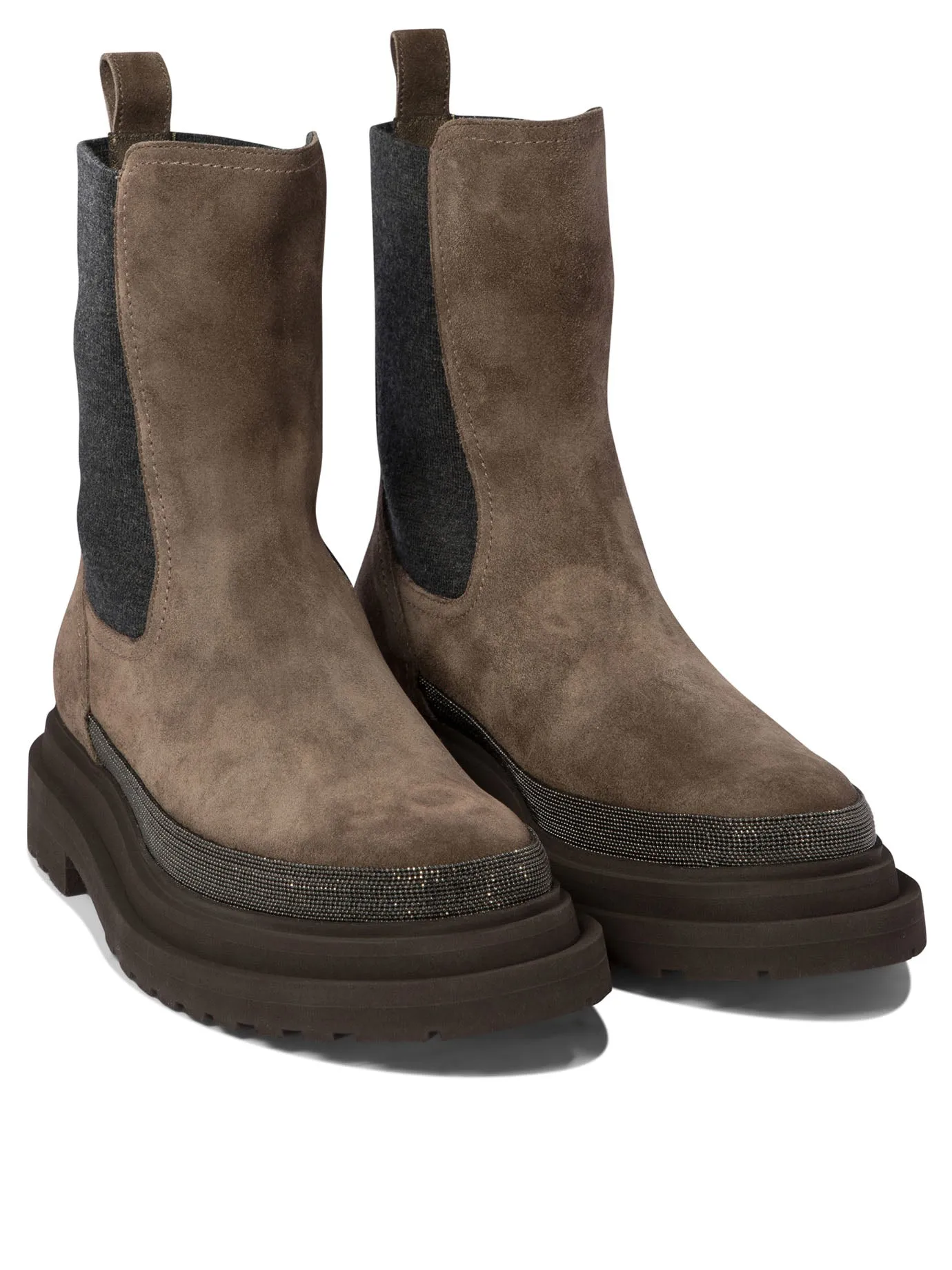 Chelsea Boots With Precious Contour Ankle Boots Brown