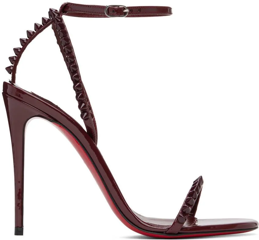 Christian Louboutin Burgundy So Me 100 Sandals