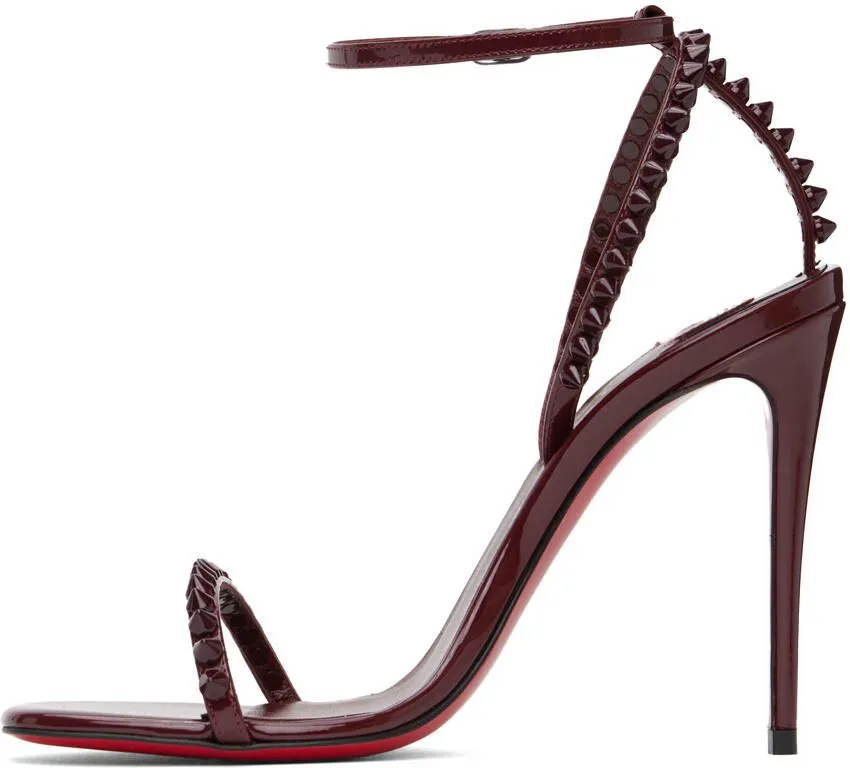 Christian Louboutin Burgundy So Me 100 Sandals