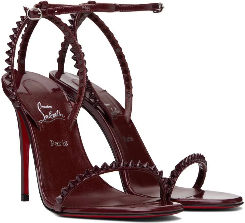 Christian Louboutin Burgundy So Me 100 Sandals