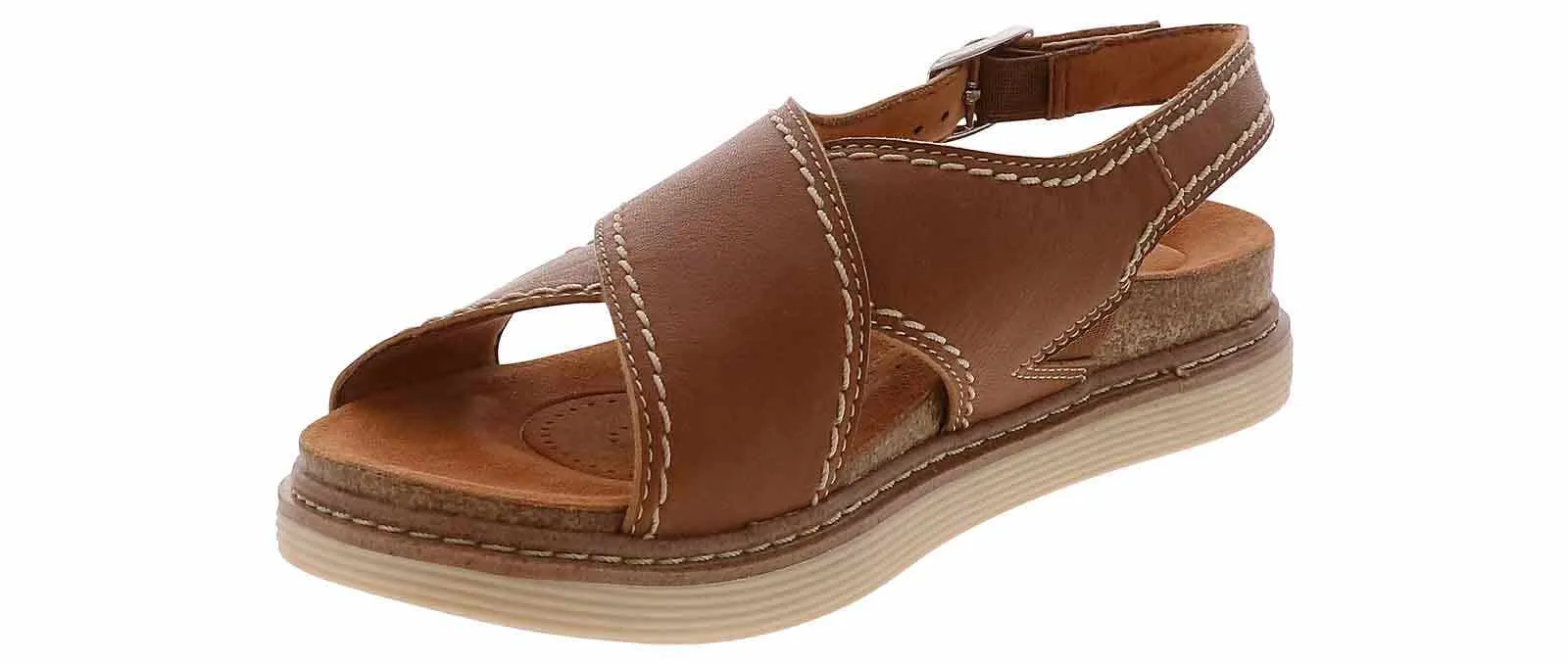 Clarks Arwell Sling Cross Band Women's Footbed Sandal