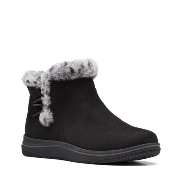 Clarks Breeze Fur Boot Black Women's