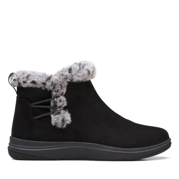 Clarks Breeze Fur Boot Black Women's