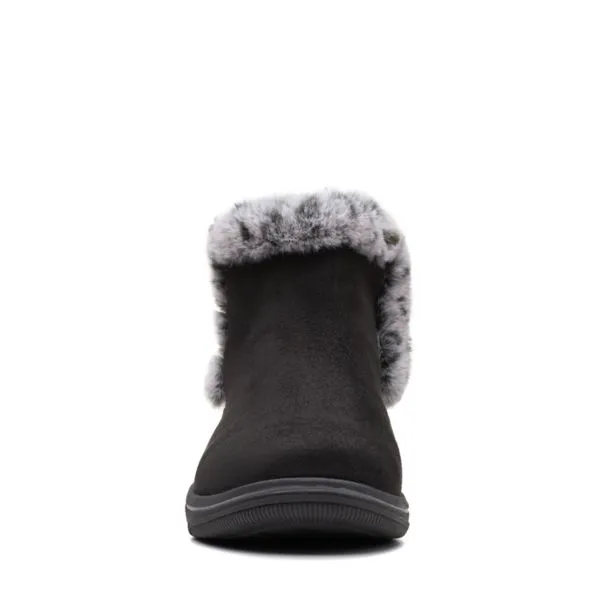 Clarks Breeze Fur Boot Black Women's