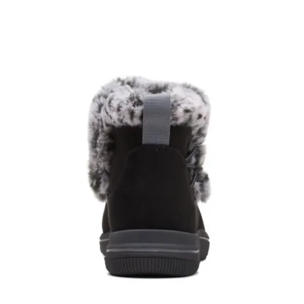 Clarks Breeze Fur Boot Black Women's