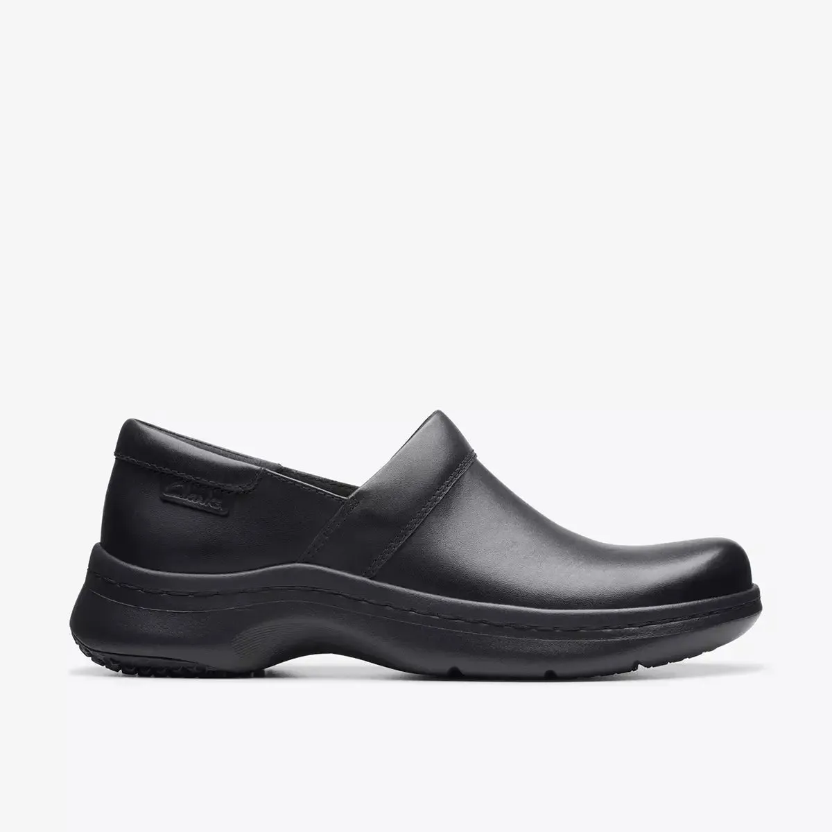 Clarks ClarksPro Gem Work Shoe - Black Leather