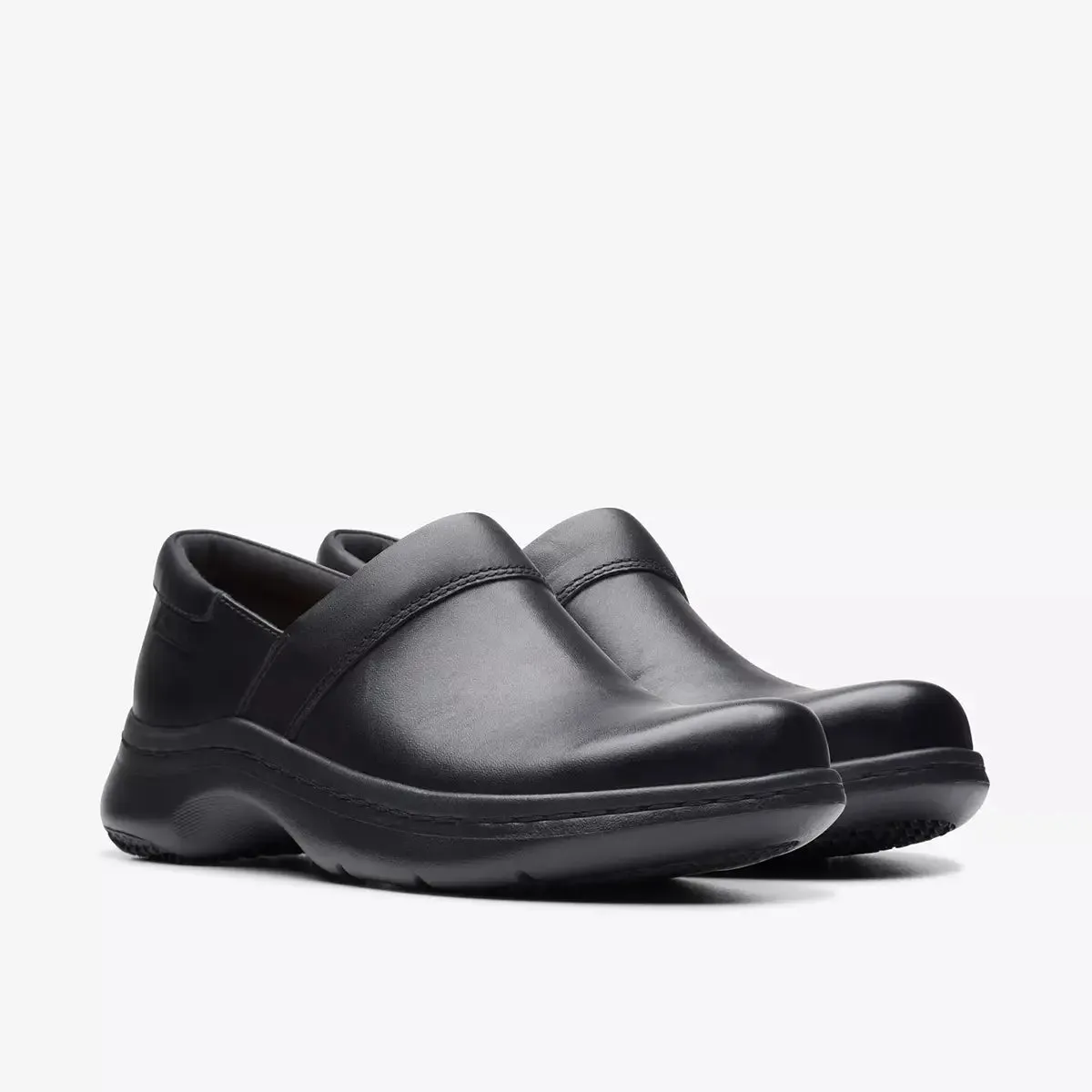 Clarks ClarksPro Gem Work Shoe - Black Leather