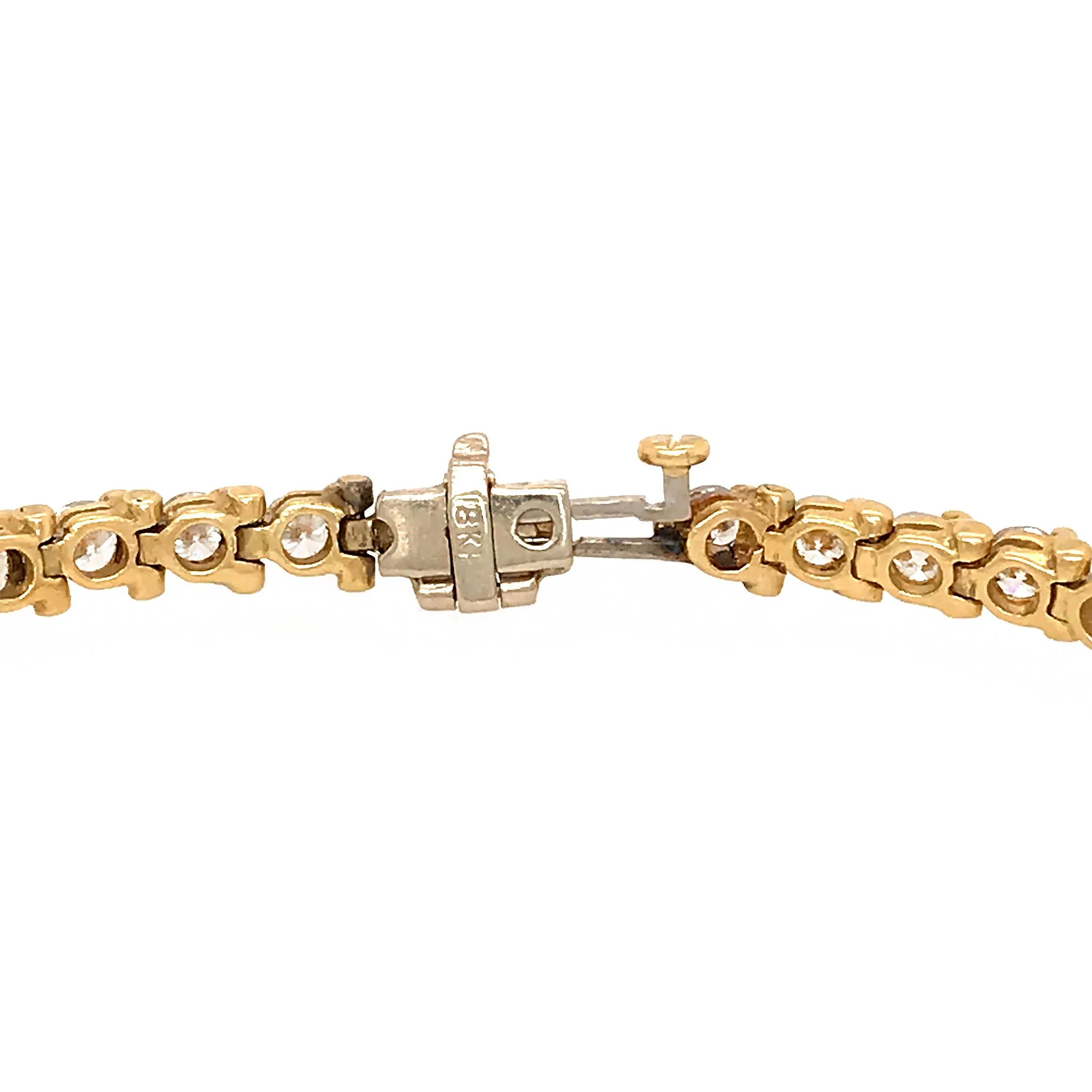 Classic Round Diamond Tennis Bracelet in 18k Gold