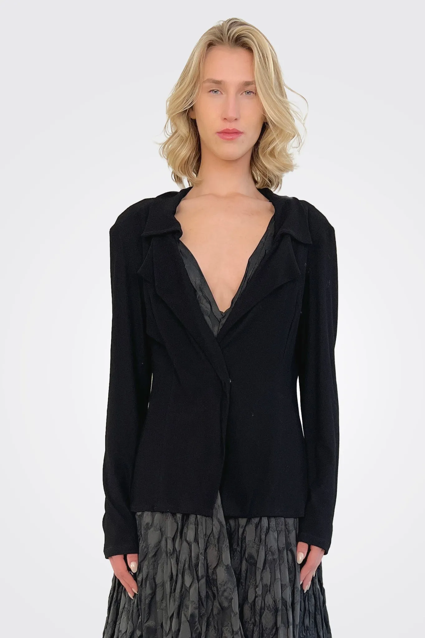 Collared Cardigan - Black