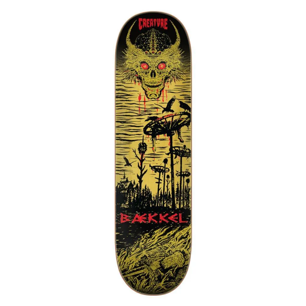 Creature Pro Skateboard Deck Baekkel Wasteland Pro Black/Red/Yellow 8.6