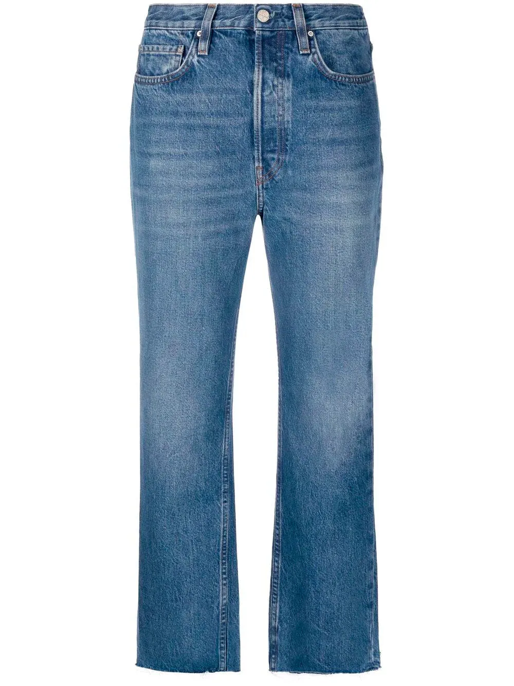 Cropped straigh-leg jeans