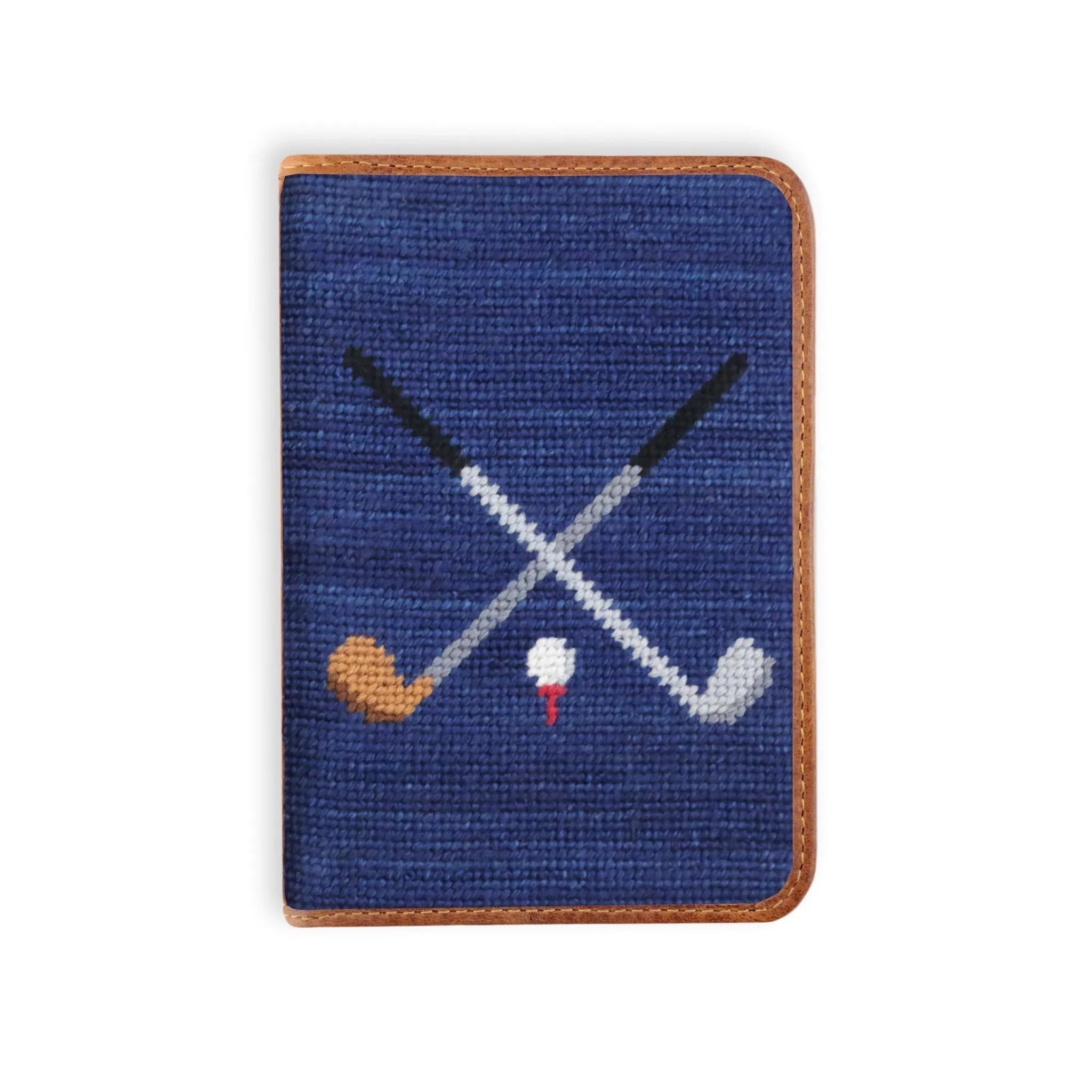 Crossed Clubs Golf Scorecard Holder (Classic Navy)