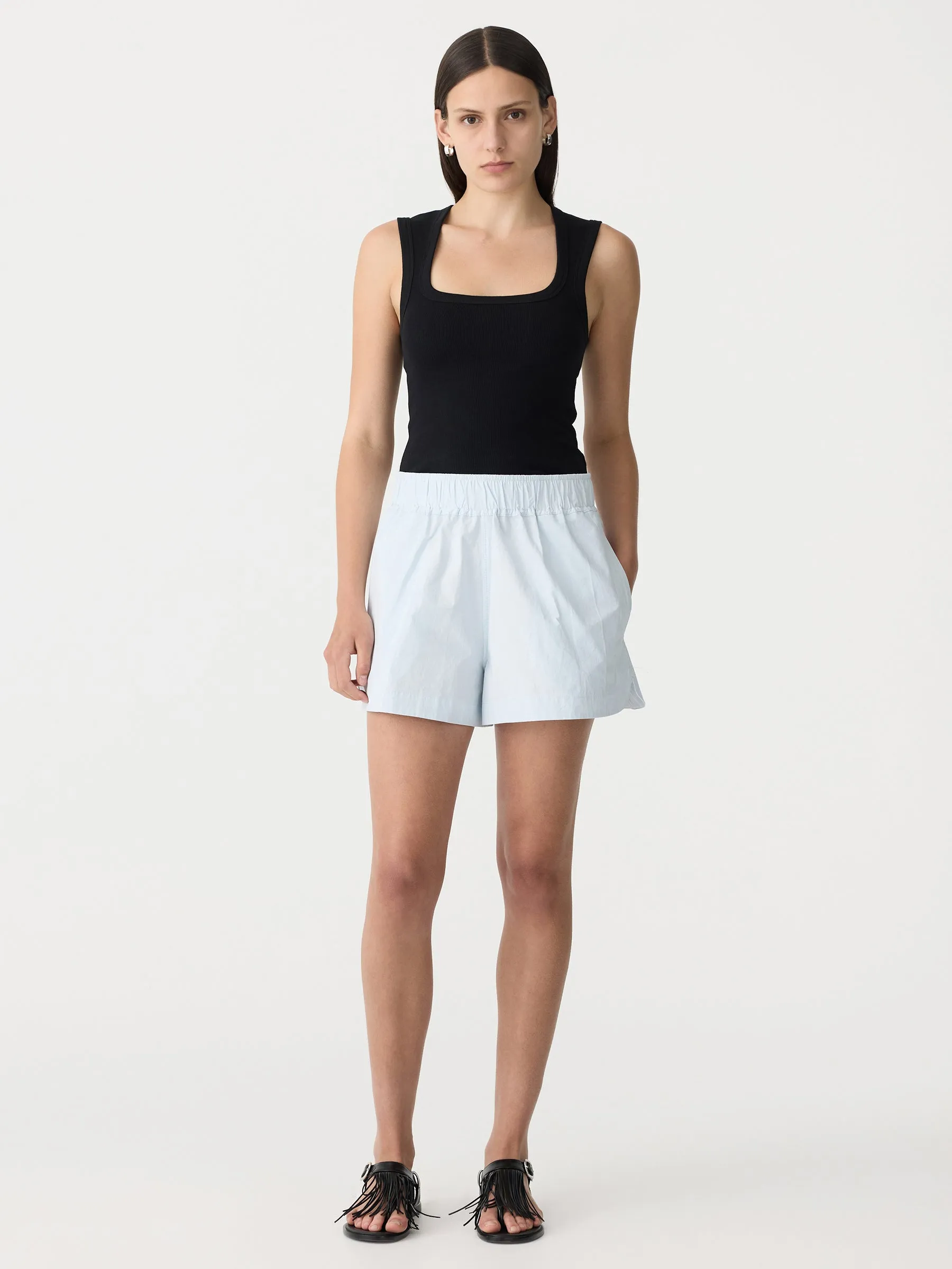 crushed cotton tennis short