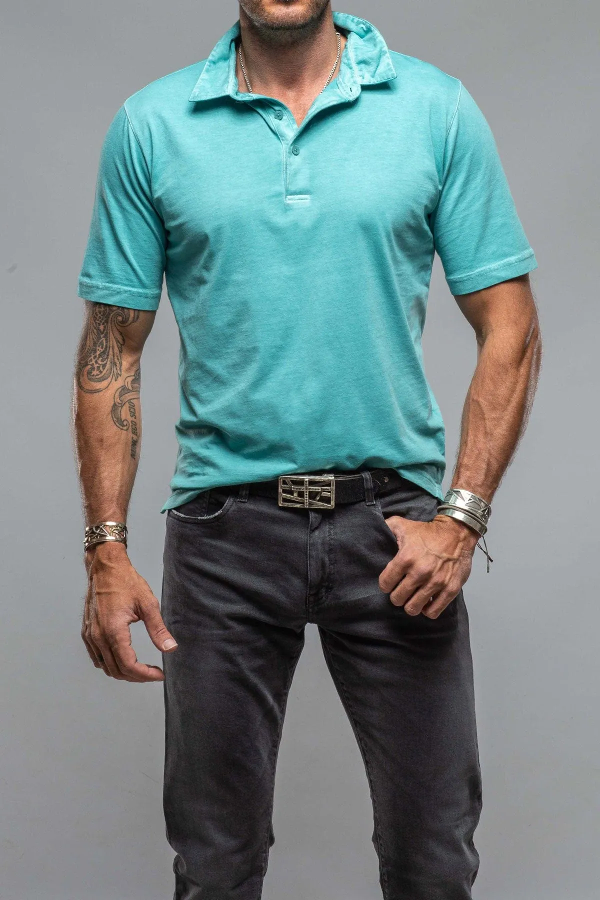 Cruz Cotton Polo in Mint