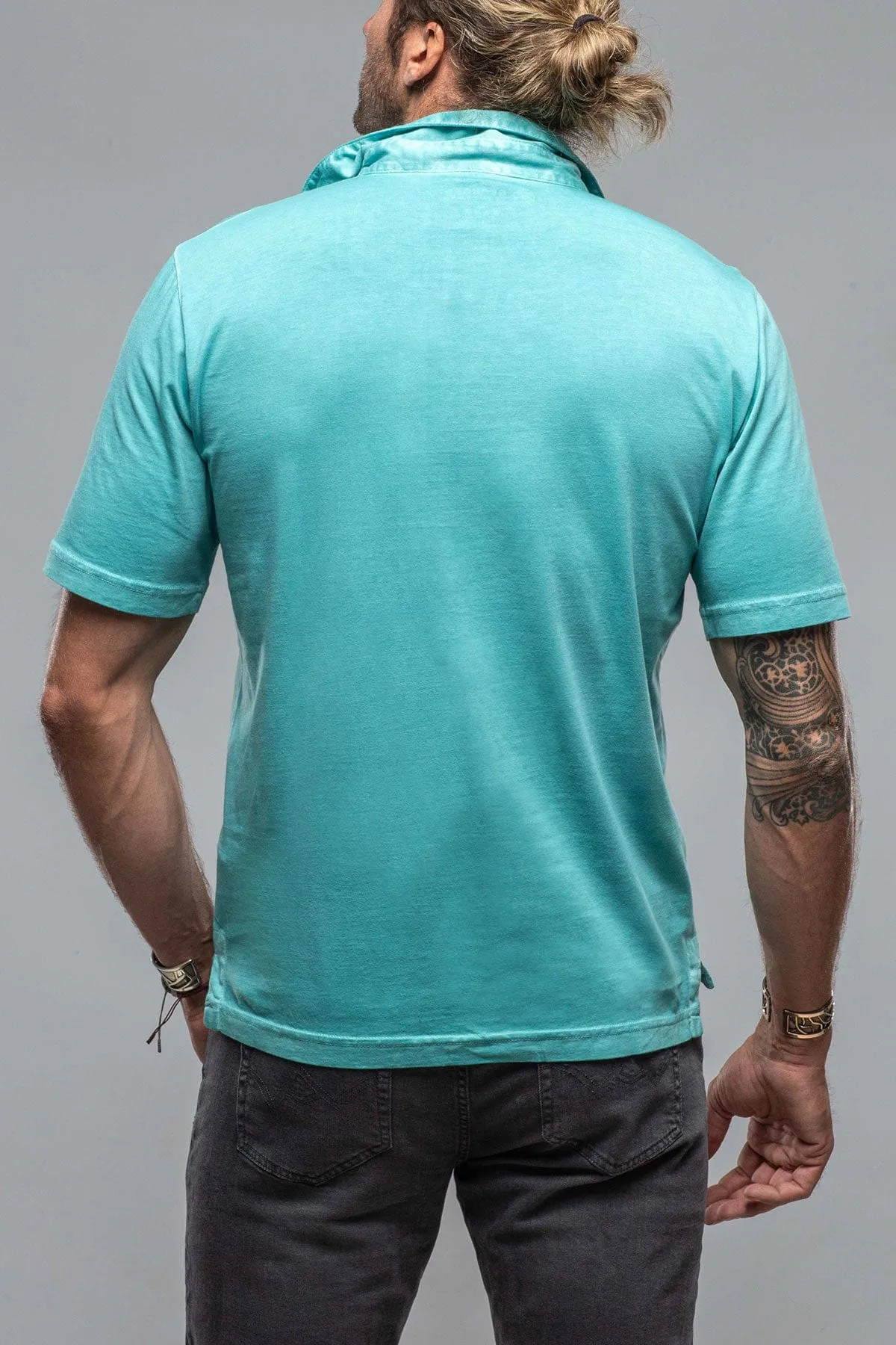 Cruz Cotton Polo in Mint