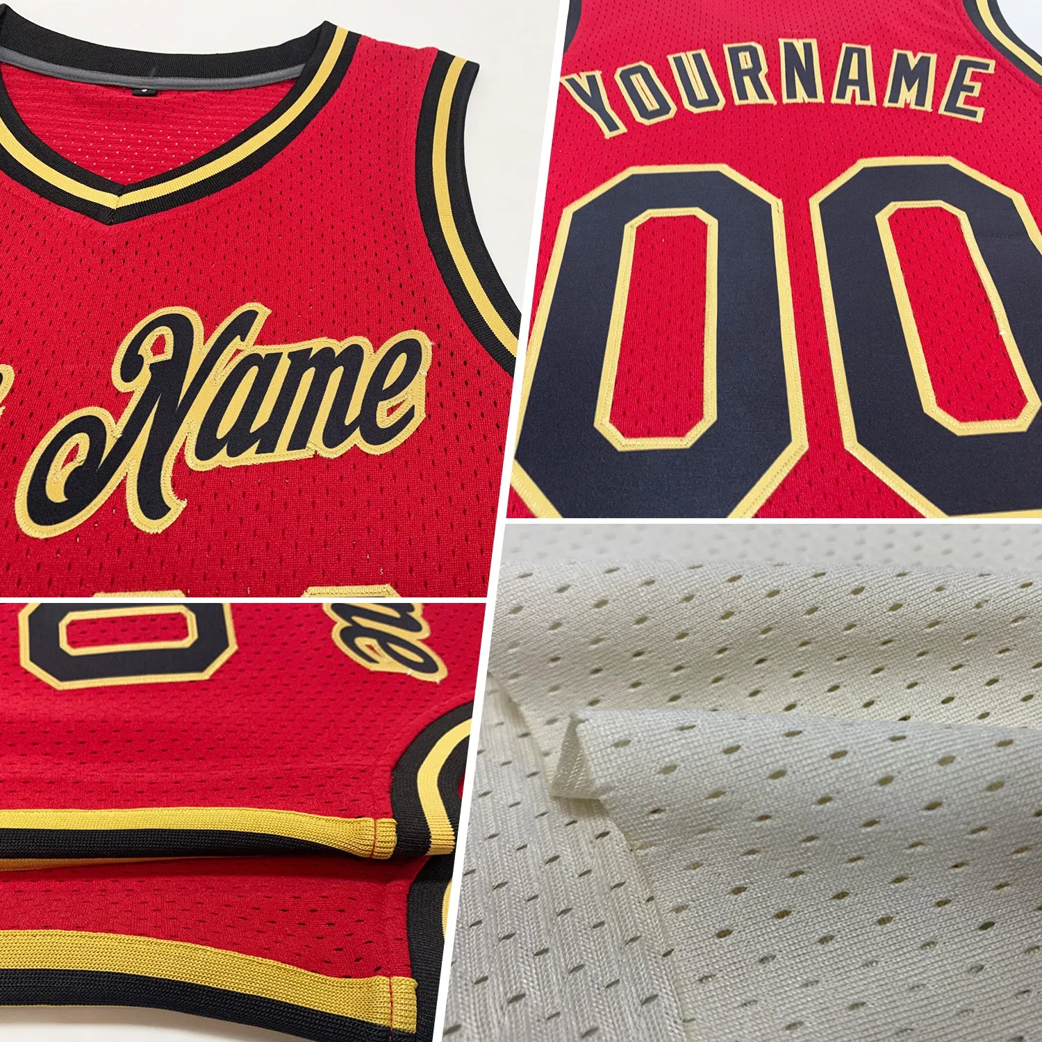 Custom Cream Orange-Black Authentic Throwback Basketball Jersey