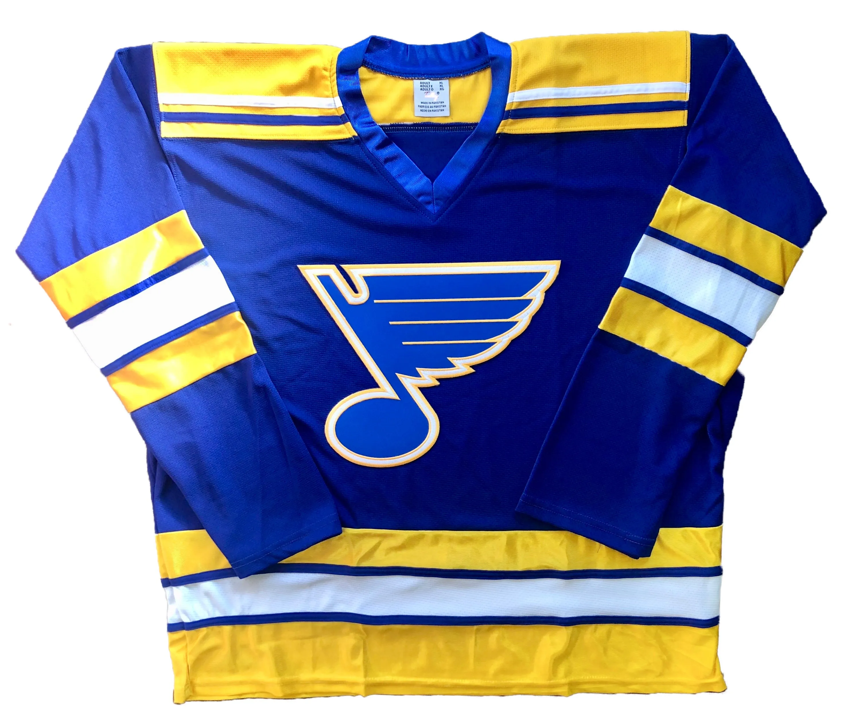 Custom Hockey Jerseys with a Blues Embroidered Twill Crest