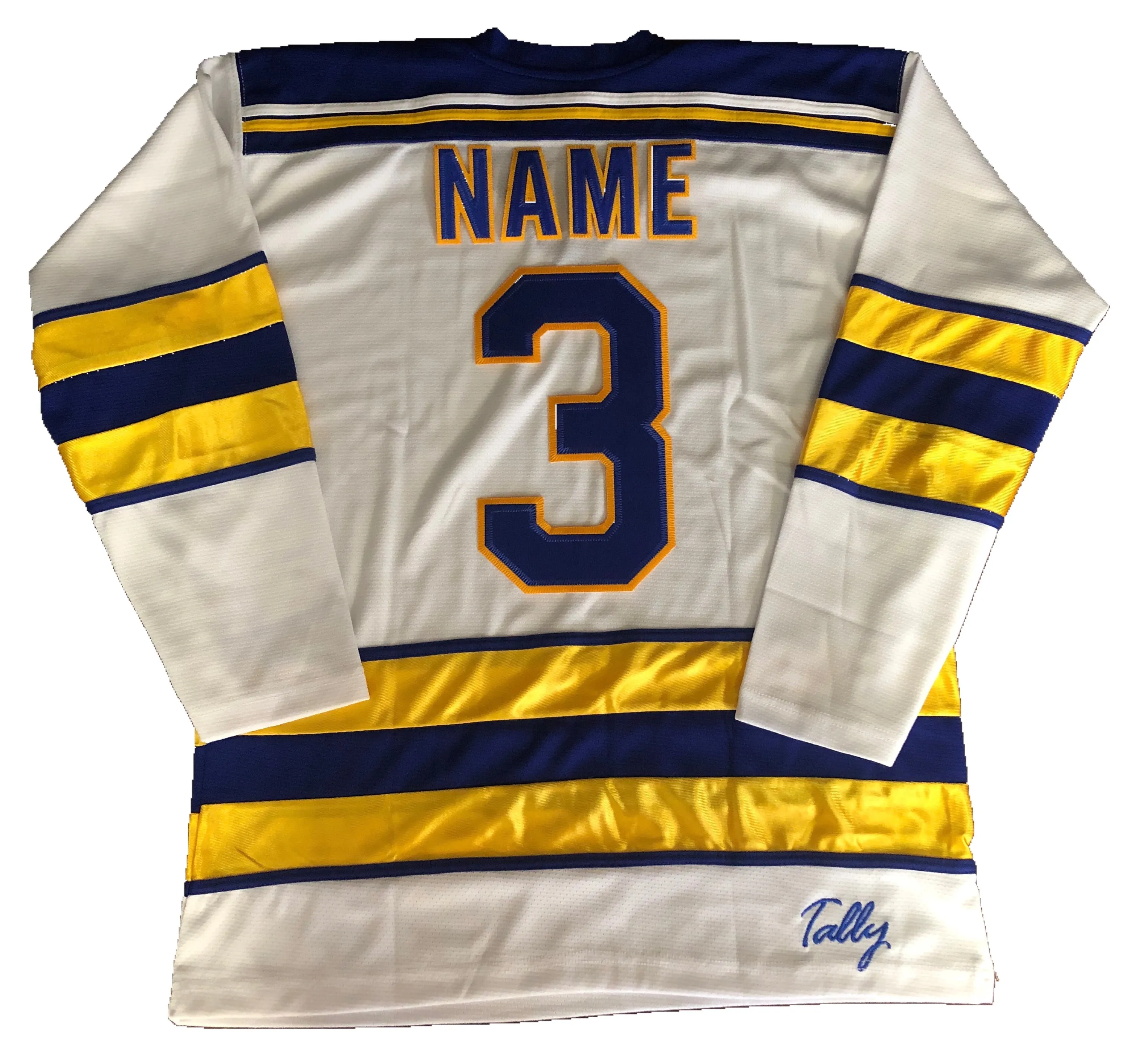 Custom Hockey Jerseys with a Blues Embroidered Twill Crest