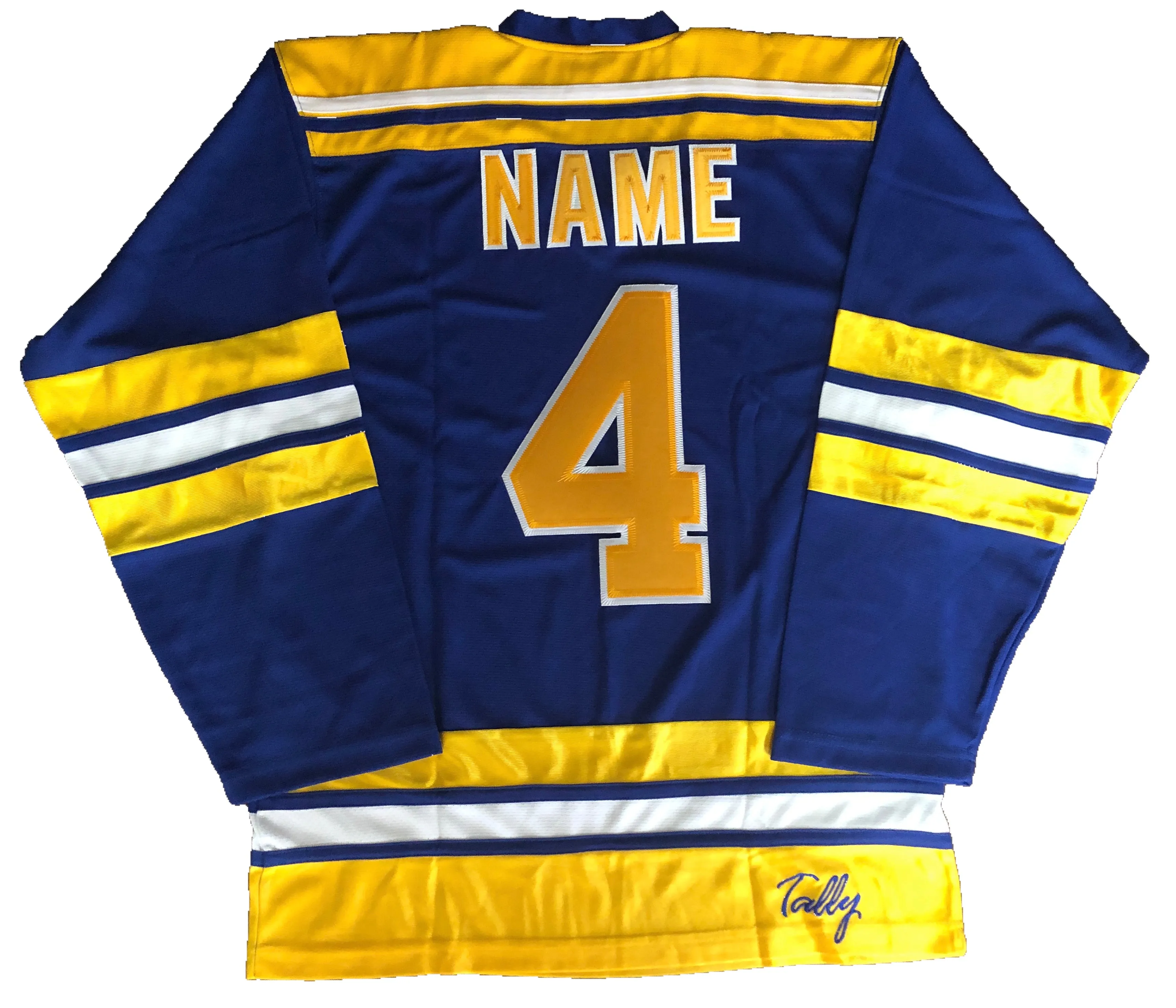 Custom Hockey Jerseys with a Blues Embroidered Twill Crest