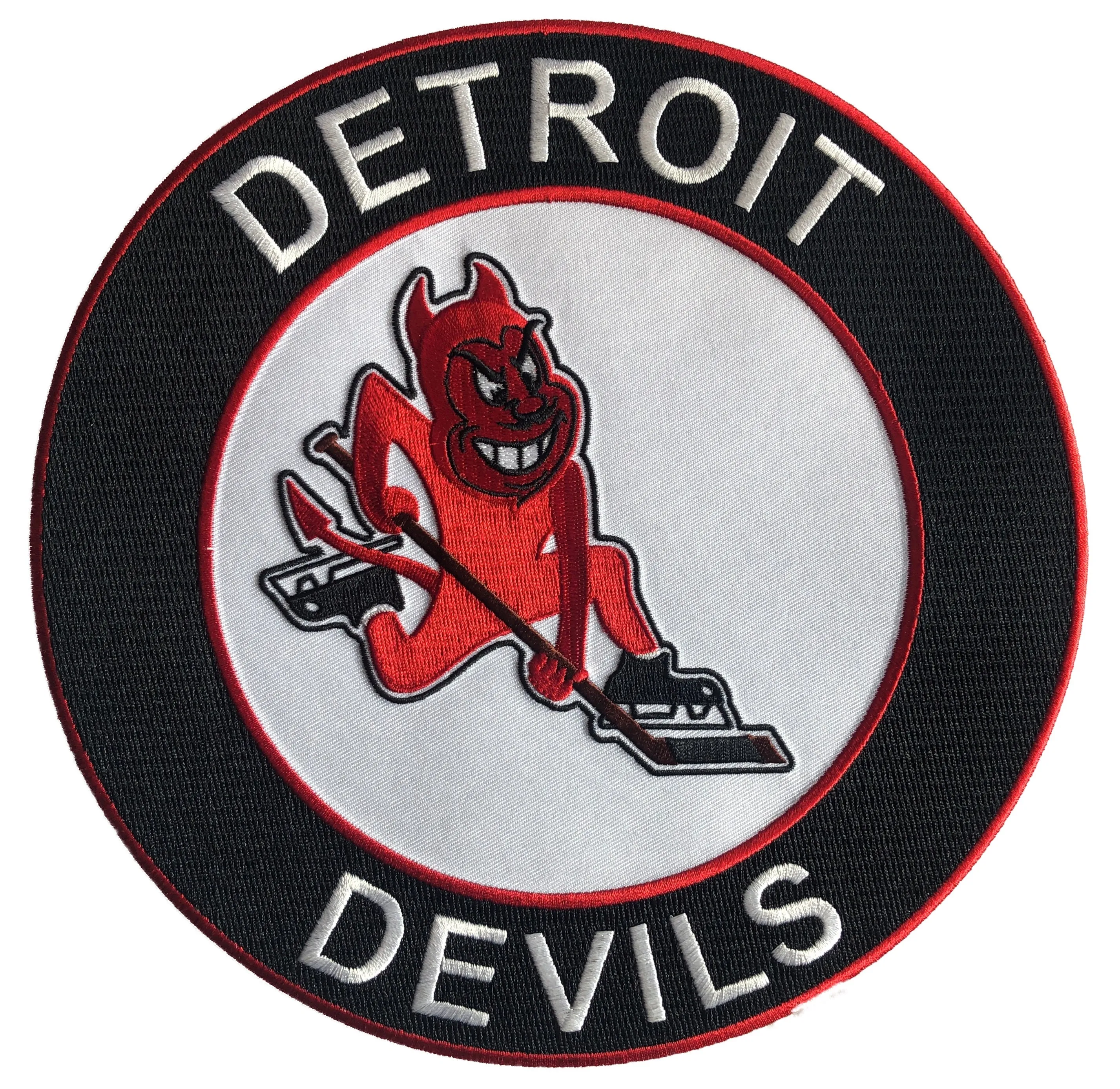 Custom Hockey Jerseys with the Detroit Devils Twill Logo