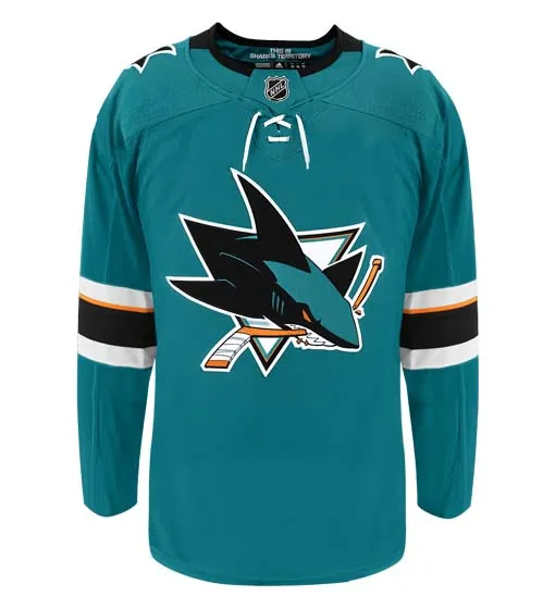 Customizable San Jose Sharks Adidas Primegreen Authentic NHL Hockey Jersey     