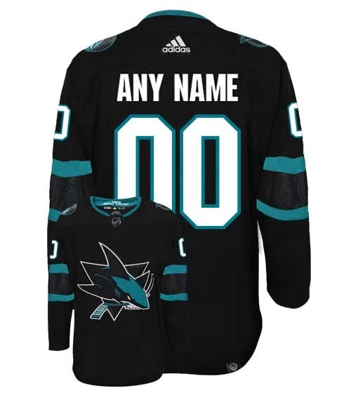 Customizable San Jose Sharks Adidas Primegreen Authentic NHL Hockey Jersey     