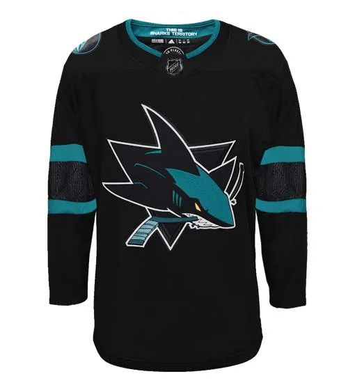 Customizable San Jose Sharks Adidas Primegreen Authentic NHL Hockey Jersey     