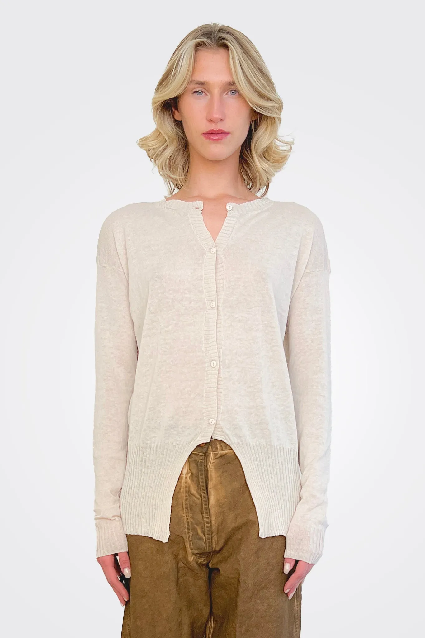 Cutout Cardigan - Natural