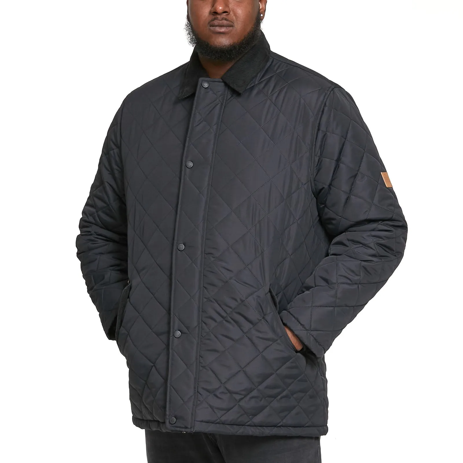 D555 Mens Matias Big & Tall Quilted Jacket - Black