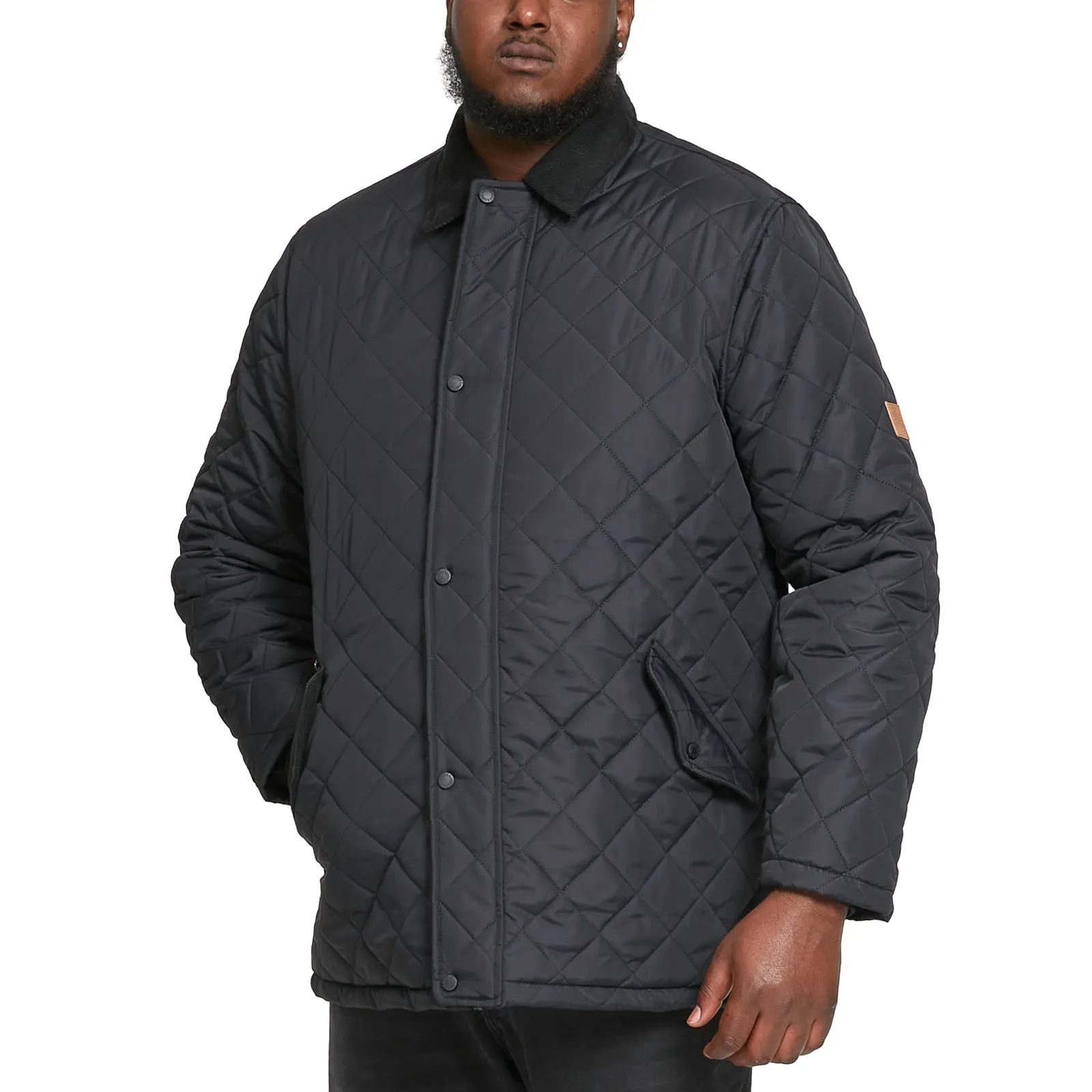 D555 Mens Matias Big & Tall Quilted Jacket - Black