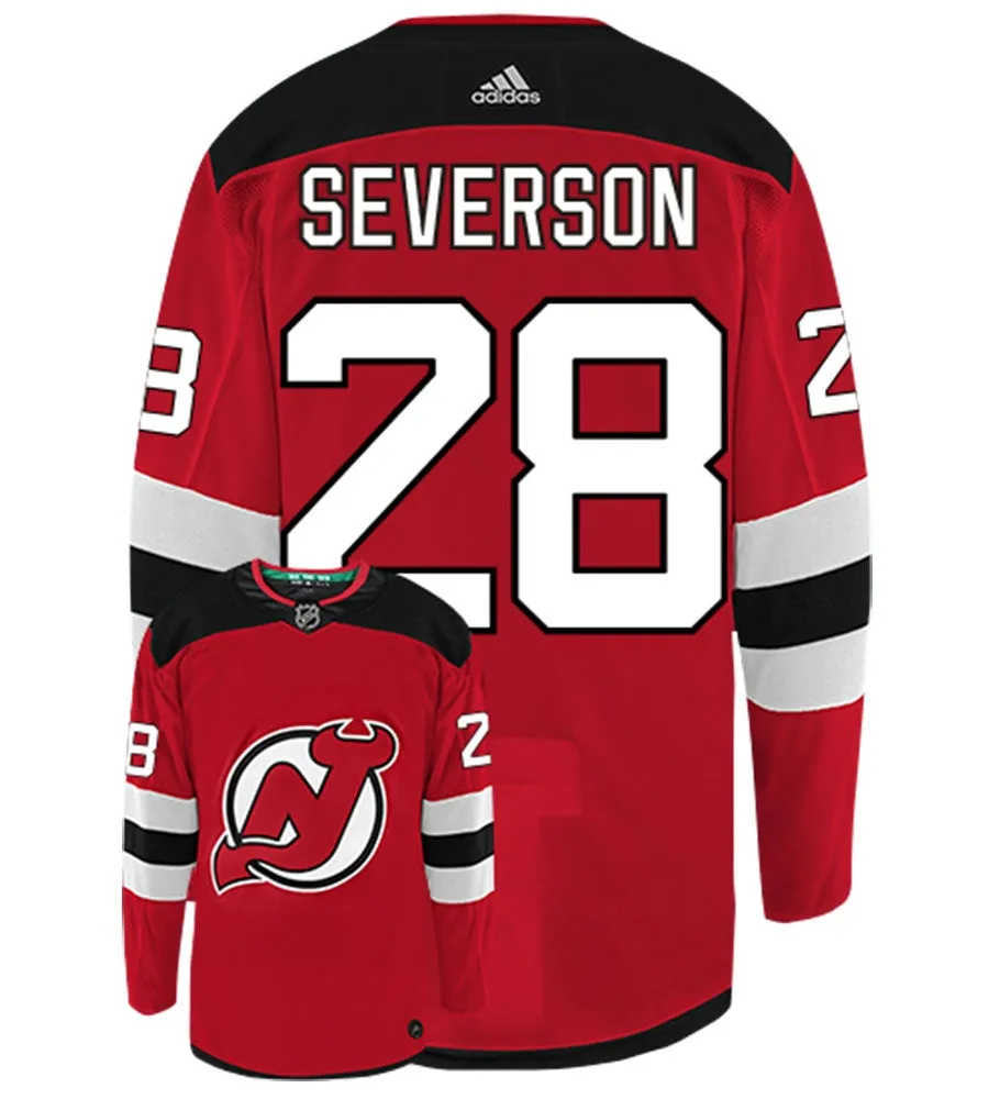 Damon Severson New Jersey Devils Adidas Authentic Home NHL Hockey Jersey     