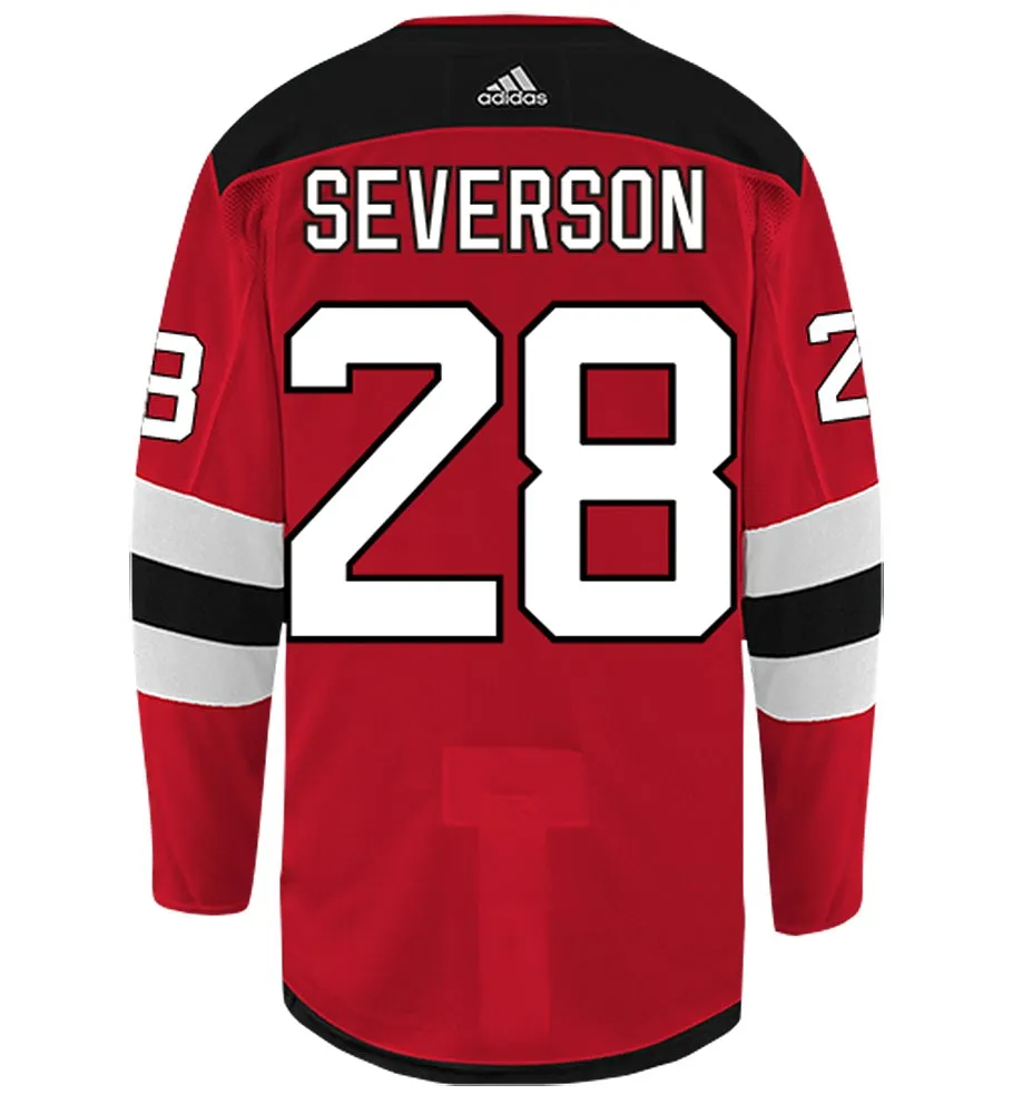 Damon Severson New Jersey Devils Adidas Authentic Home NHL Hockey Jersey     