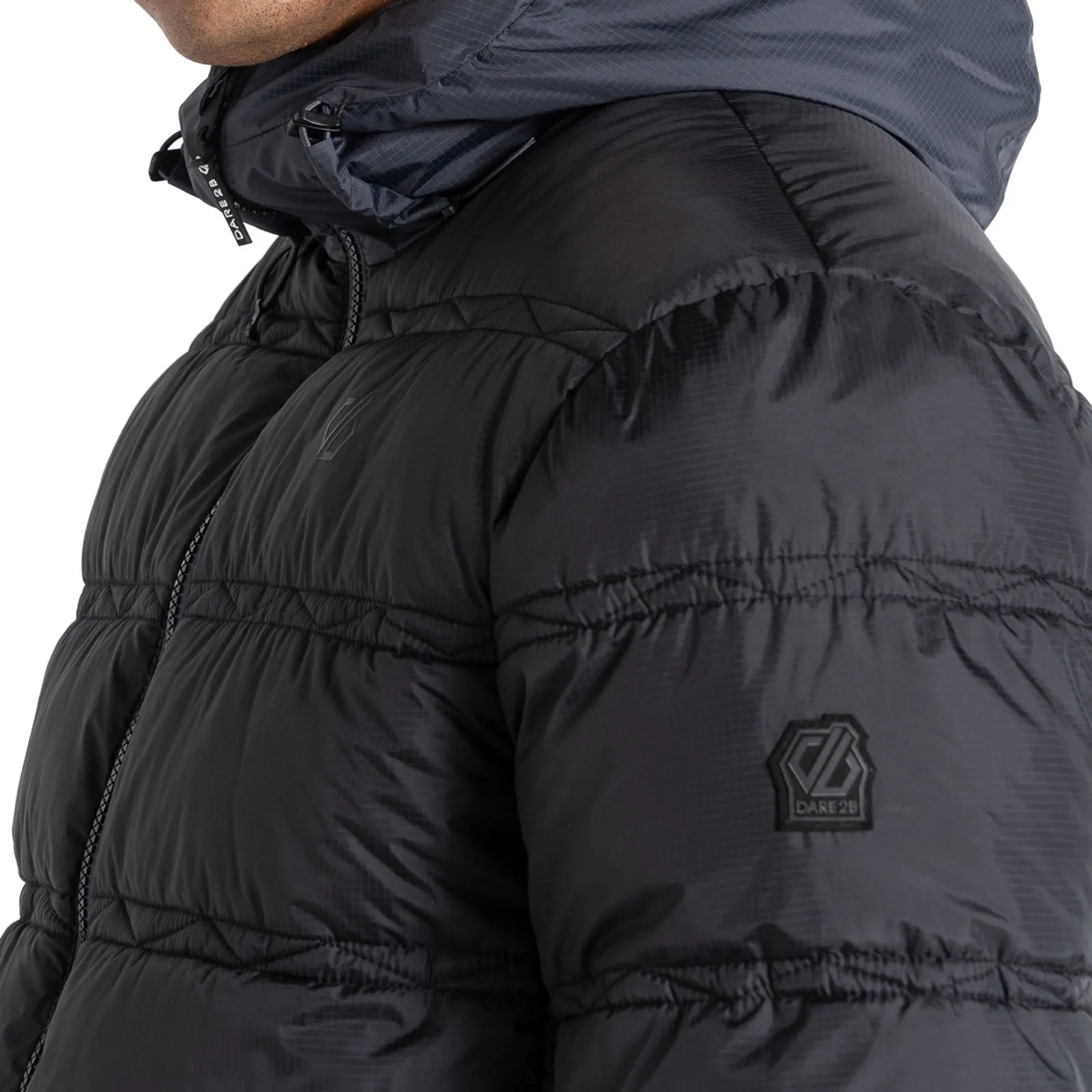 Dare 2b Mens Ollie Waterproof Hooded Thermal Padded Ski Jacket - Ebony