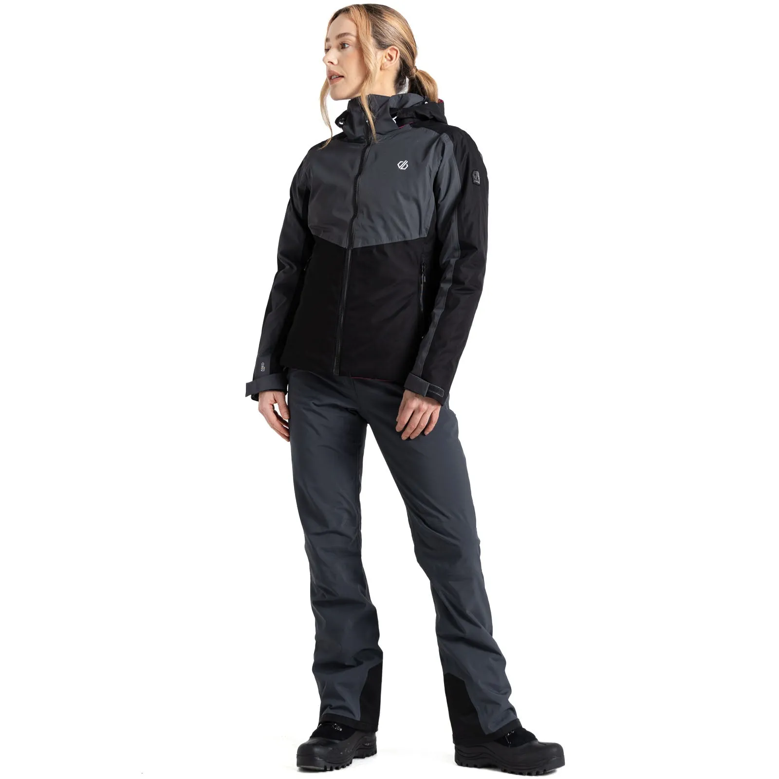 Dare 2b Womens Climatise Waterproof Thermal Ski Jacket - Ebony Grey