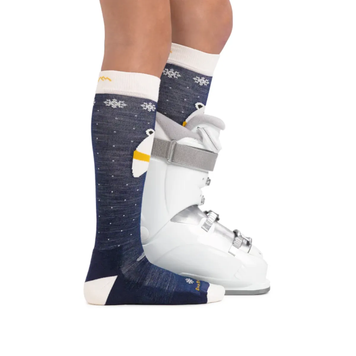 Darn Tough Polar Bear Over-the-Calf Midweight Ski & Snowboard Sock Kids