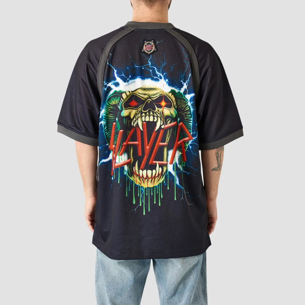 DC X Slayer Football Jersey T-Shirt Black