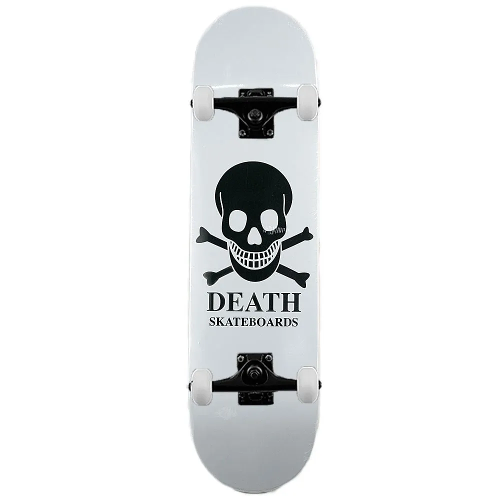 Death White Skull Complete Skateboard 8.25