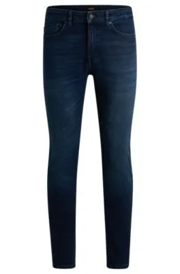 Delaware Slim-fit jeans in dark-blue stretch denim