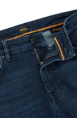 Delaware Slim-fit jeans in dark-blue stretch denim