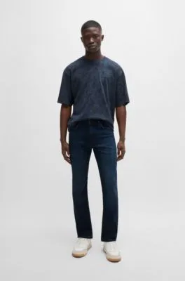 Delaware Slim-fit jeans in dark-blue stretch denim